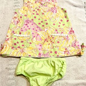 Lilly Pulitzer Pink and Yellow Kids Matching Set